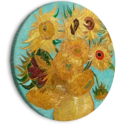 Rundes Bild 'Gogh's Sunflowers'