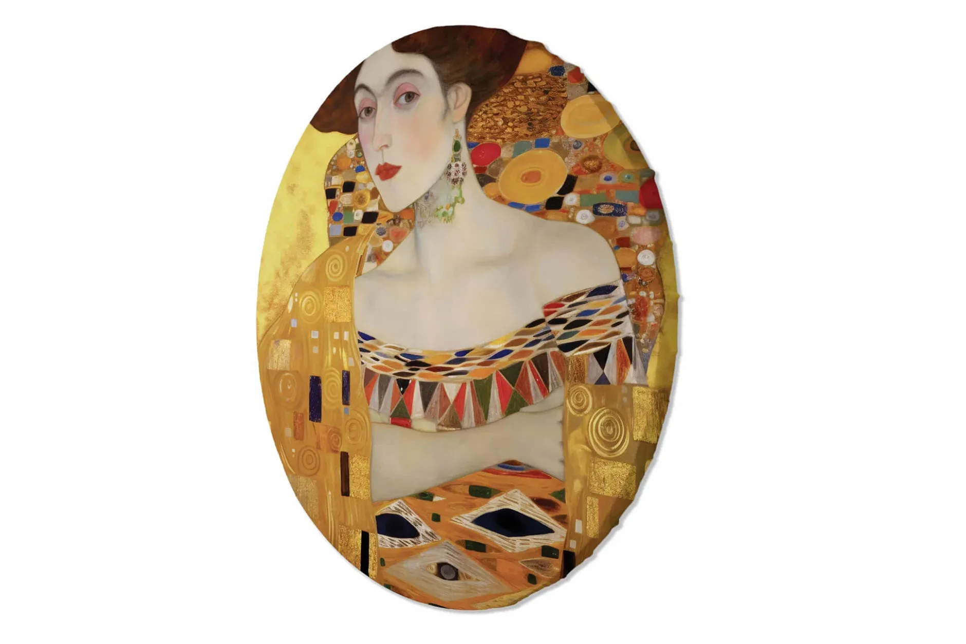 Rundes Bild 'Golden Gaze'