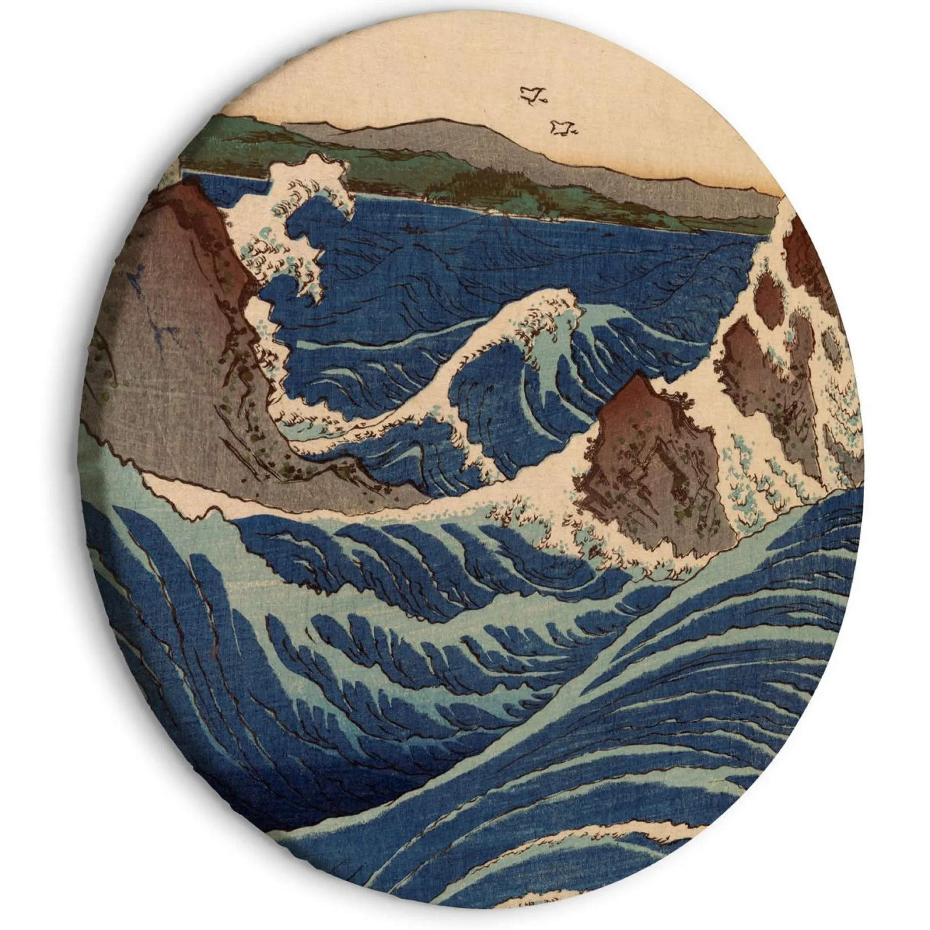 Rundes Bild 'Hiroshige's Wave'