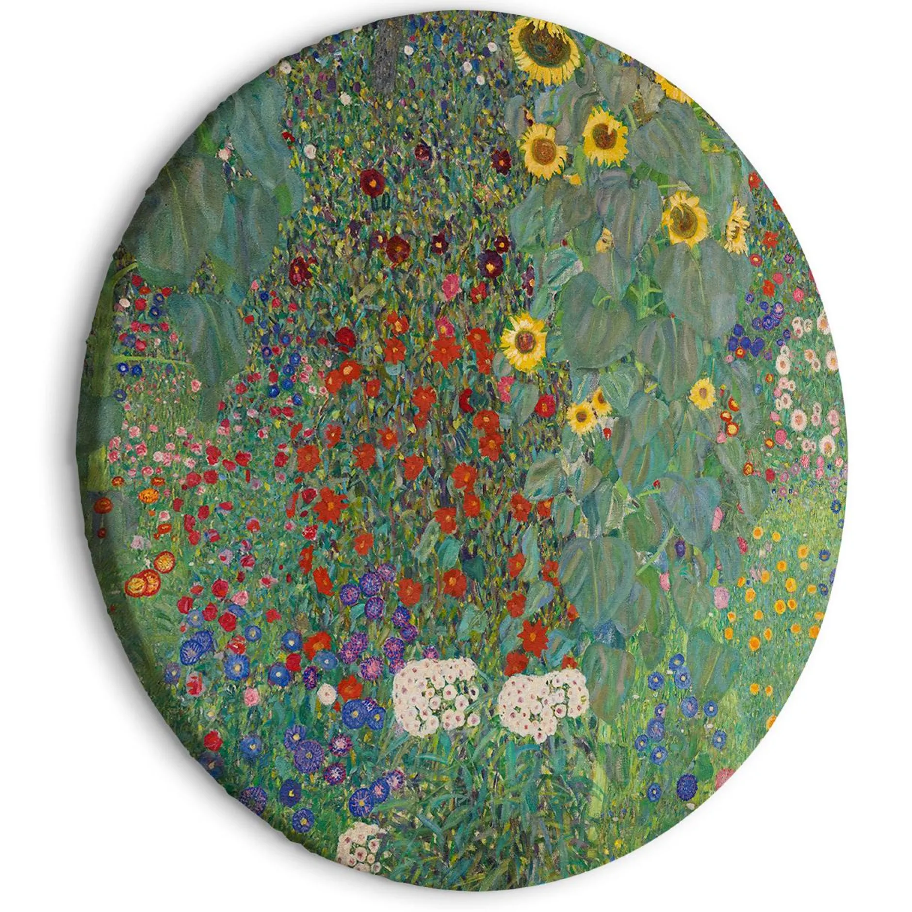Rundes Bild 'Klimt's Sunflowers'