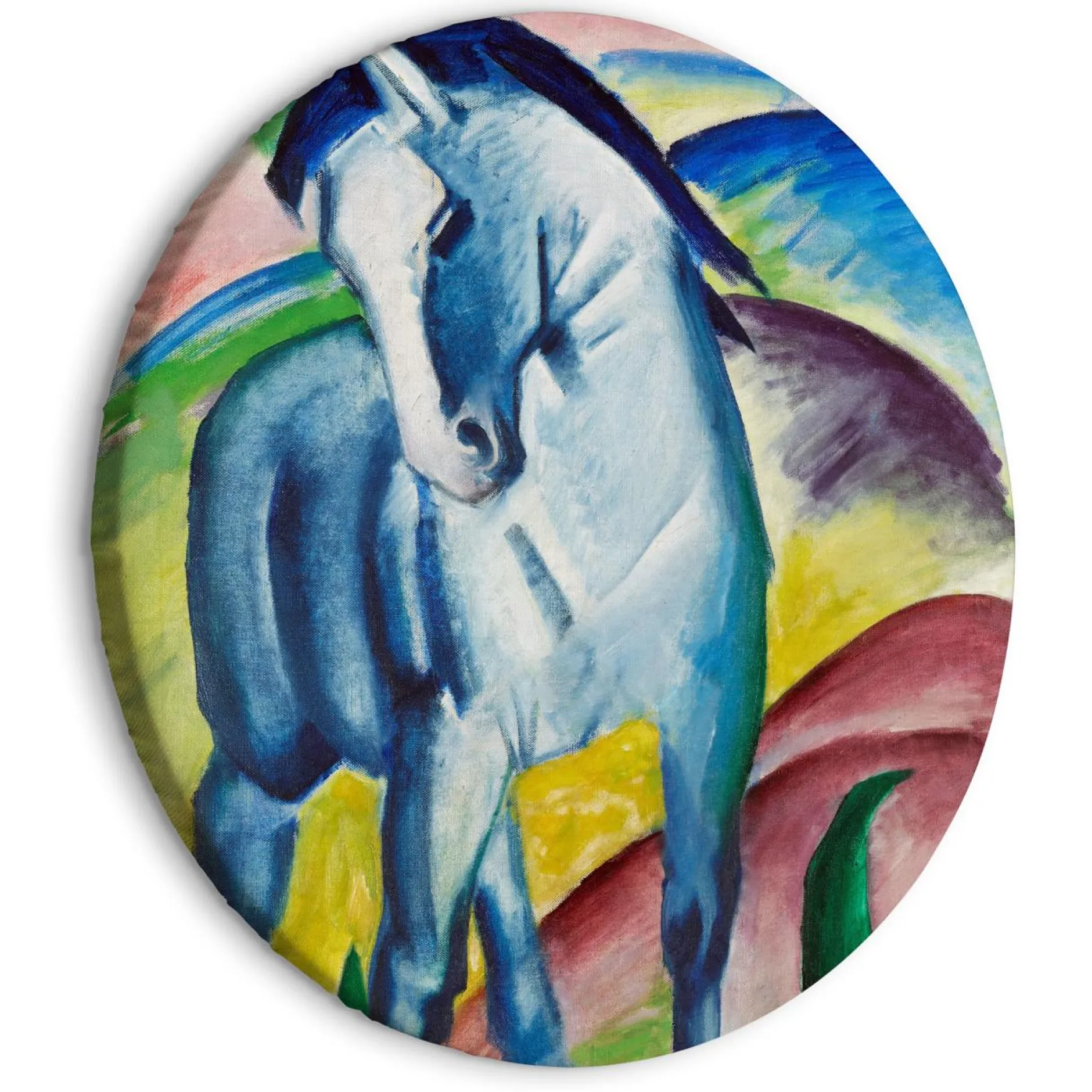 Rundes Bild 'Marc's Blue Horse'