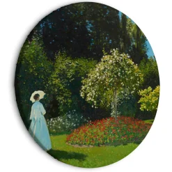Rundes Bild 'Monet's Garden Lady'