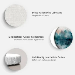 Rundes Bild 'Stone Leaf Carvings'
