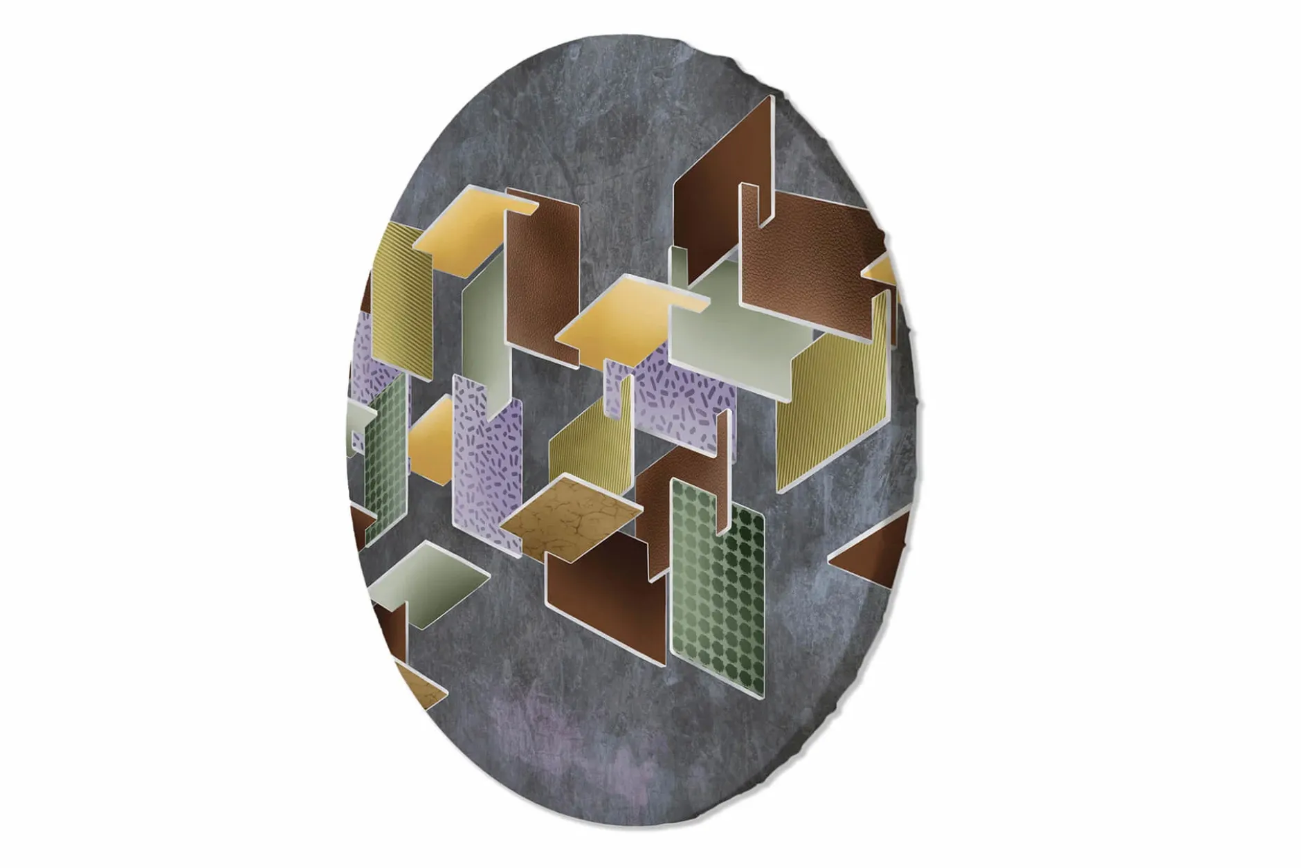 Rundes Bild 'Textured Mosaic'