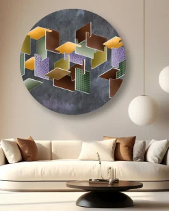 Rundes Bild 'Textured Mosaic'