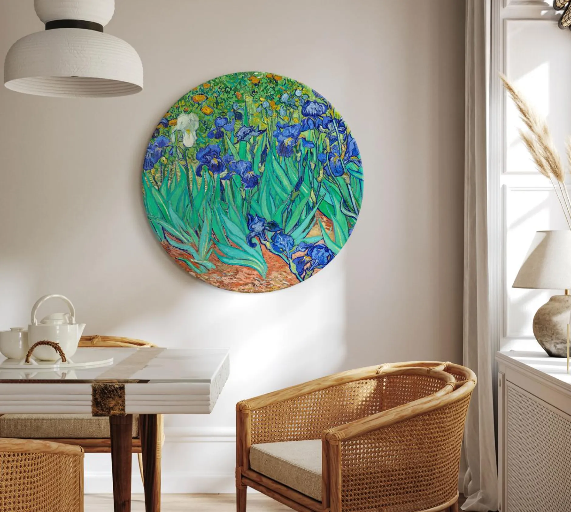 Rundes Bild 'Van Gogh's Irises'