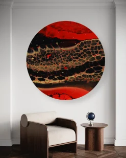 Rundes Bild 'Vermilion Swirl'