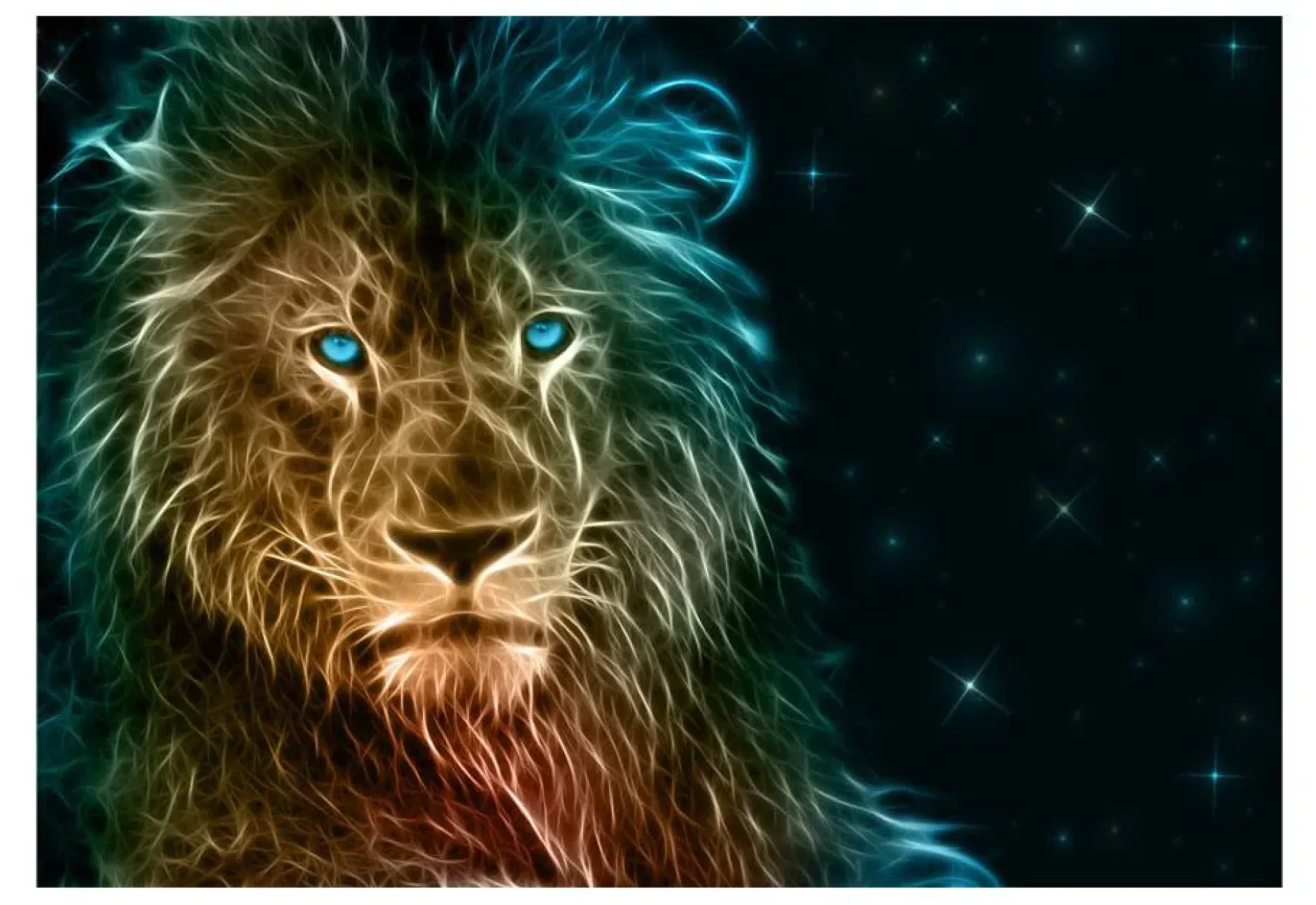 Selbstklebende Tapete 'Abstract lion...'