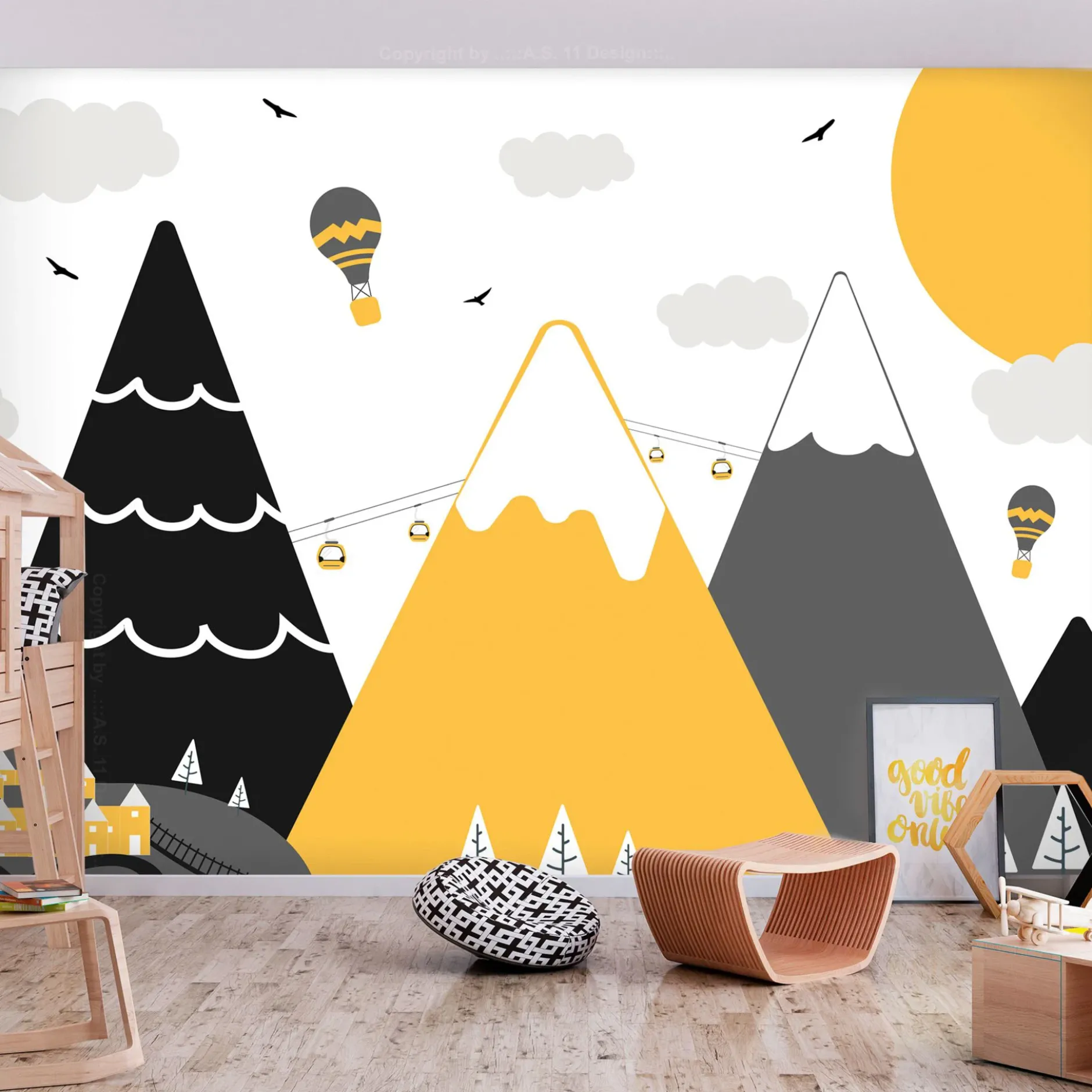 Selbstklebende Tapete 'Adventure in the Mountains'