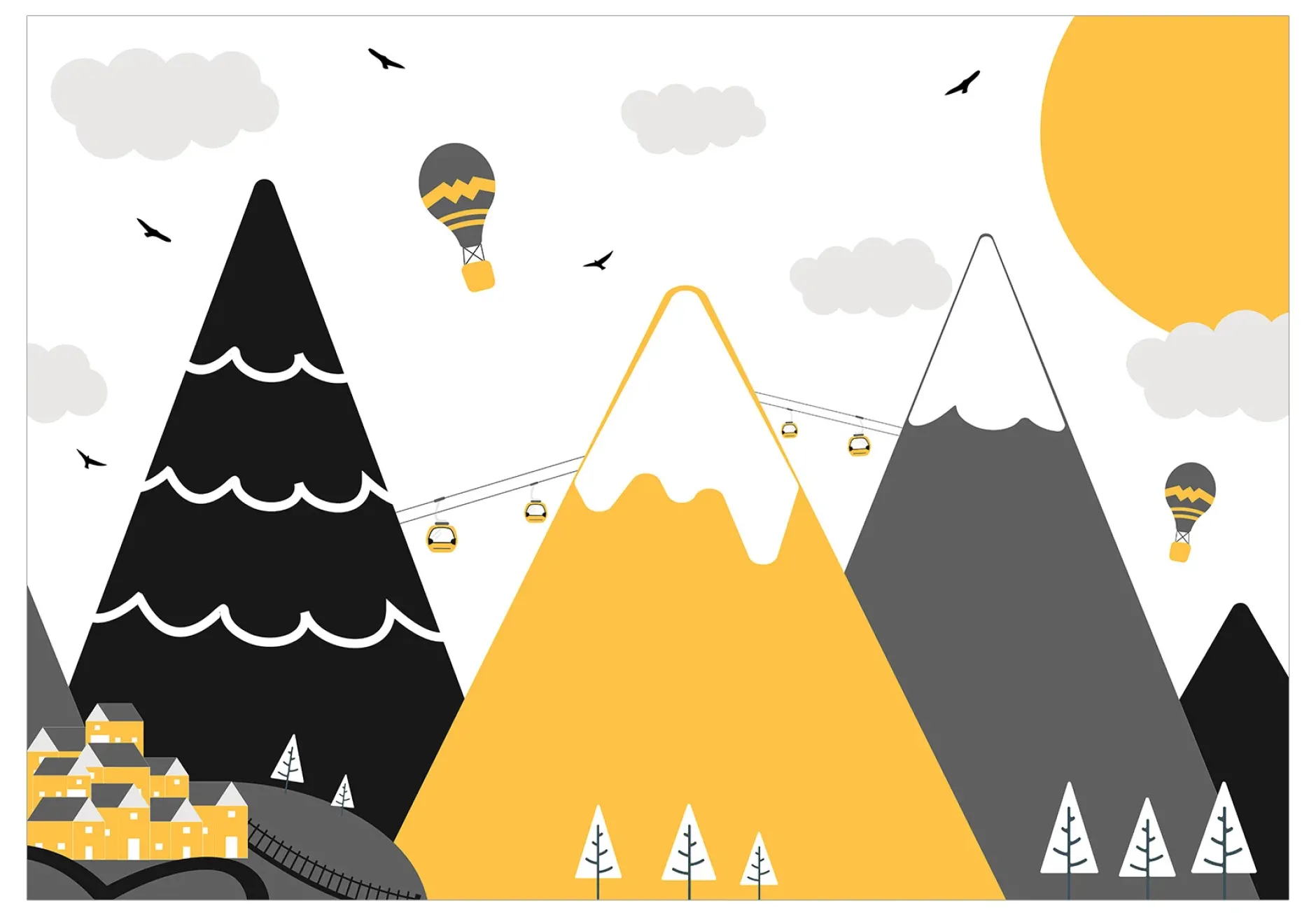Selbstklebende Tapete 'Adventure in the Mountains'