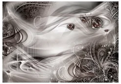 Selbstklebende Tapete 'Autumn Evenings (Grey)'