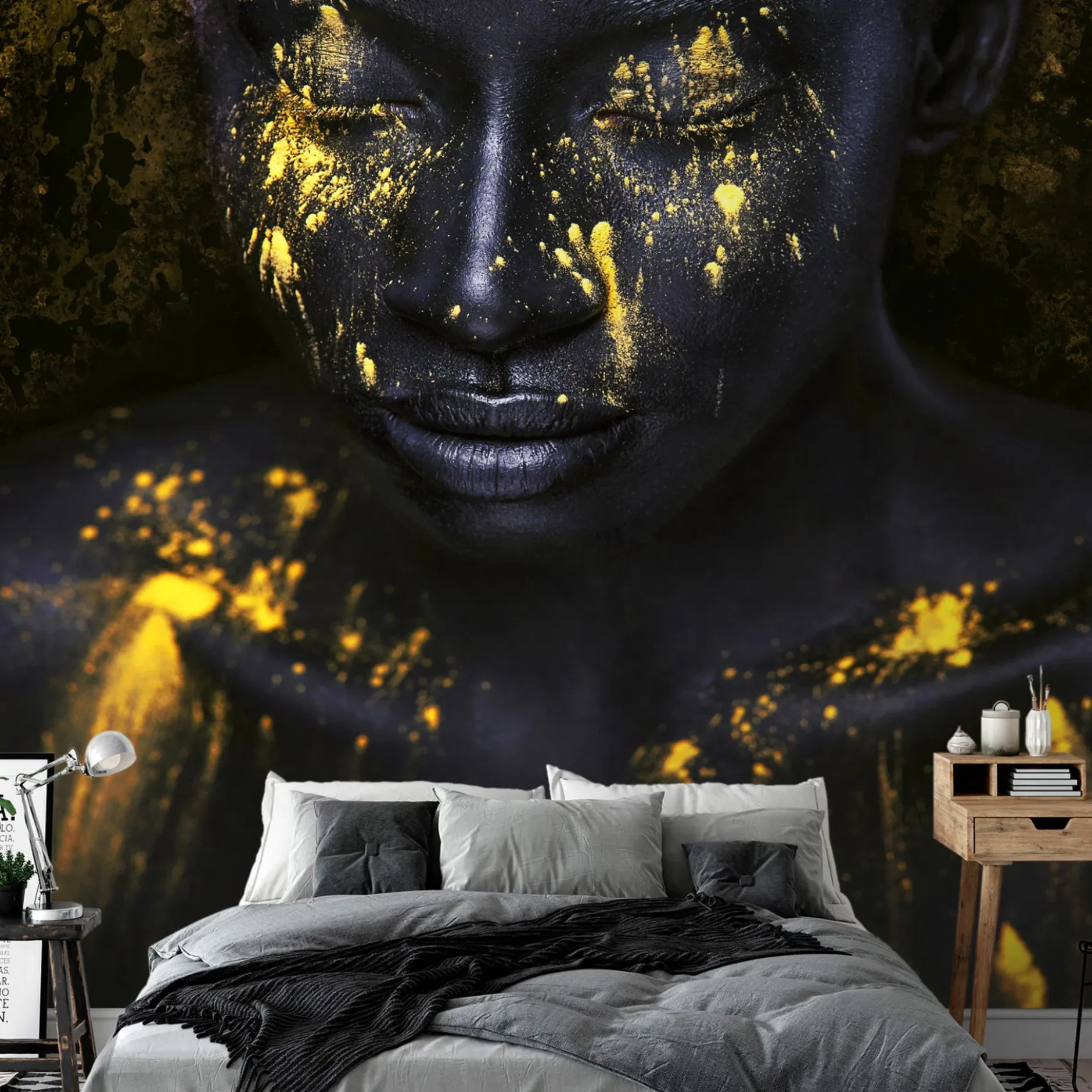 Selbstklebende Tapete 'Bathed in Gold'