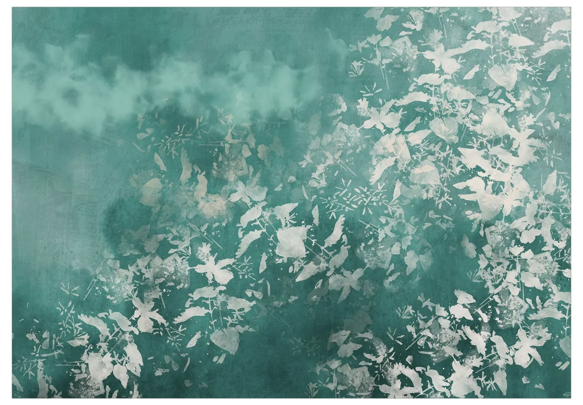 Selbstklebende Tapete 'Blue Garden'