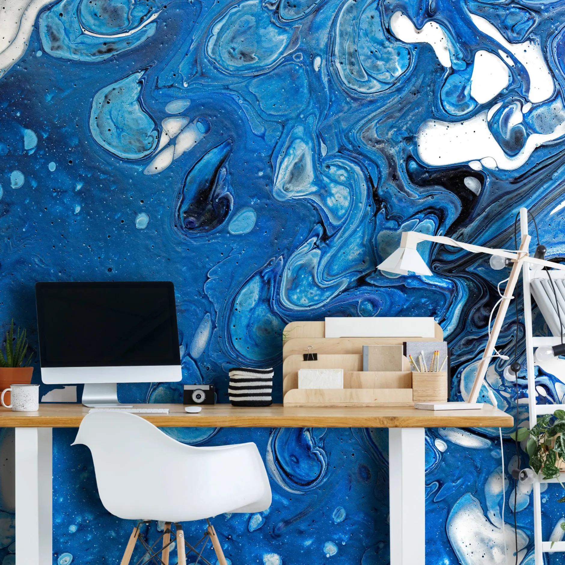 Selbstklebende Tapete 'Blue Stream'