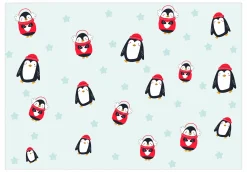 Selbstklebende Tapete 'Brawling Penguins'