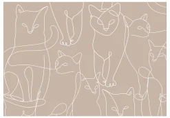 Selbstklebende Tapete 'Cat Habits - Third Variant'