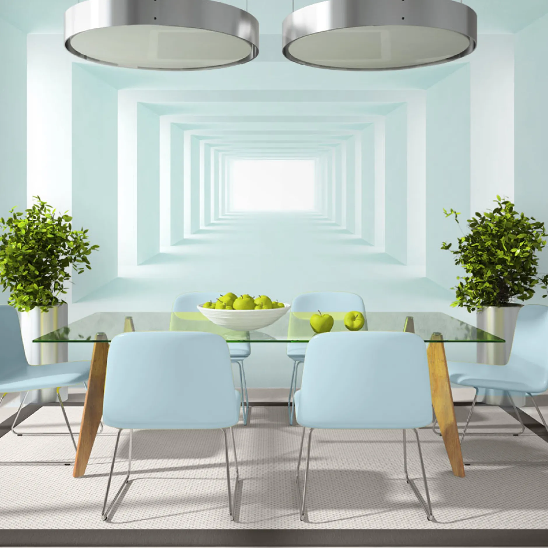Selbstklebende Tapete 'Celadon Respite'