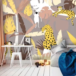 Selbstklebende Tapete 'Cheetahs in the Jungle - Third Variant'