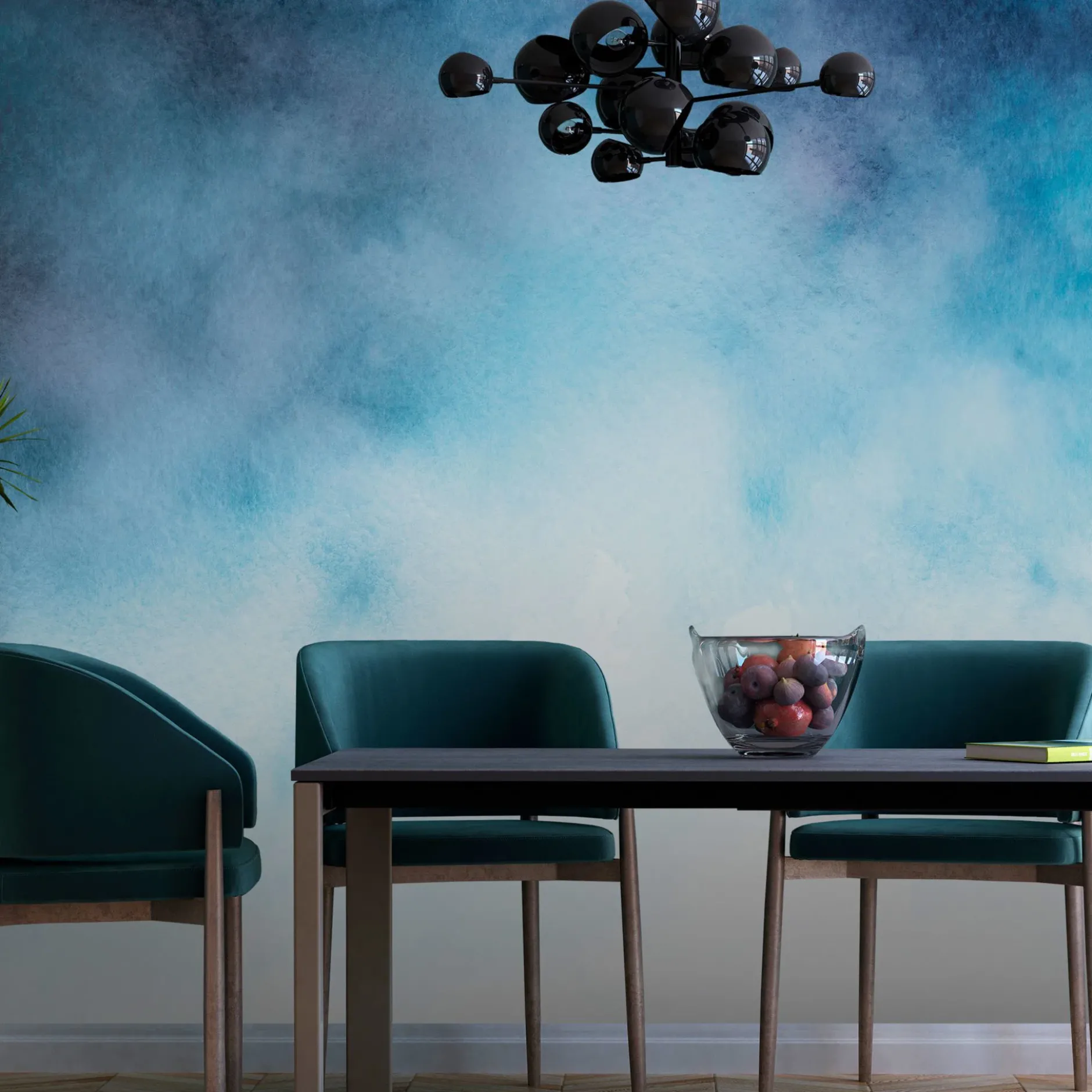 Selbstklebende Tapete 'Cobalt Clouds'