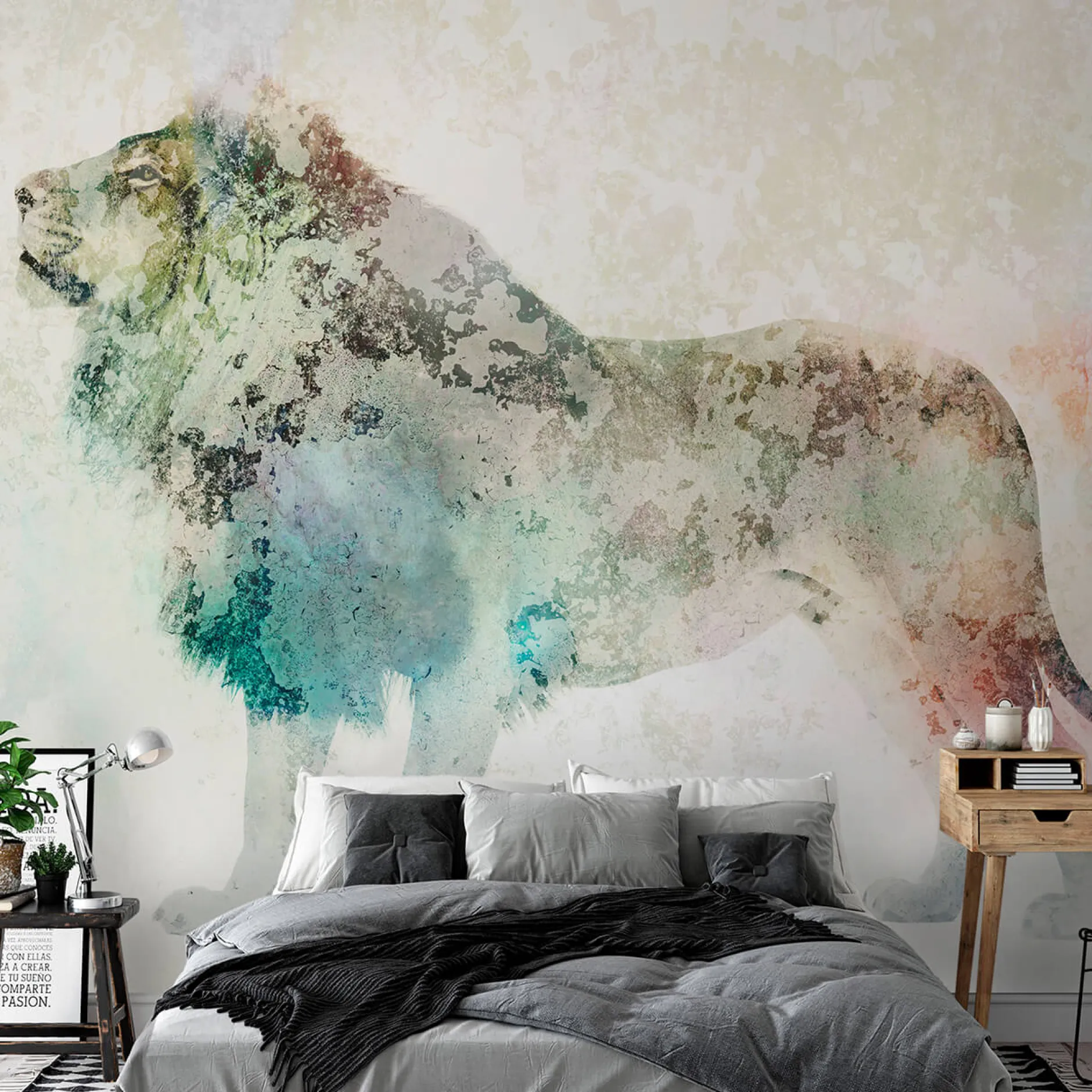 Selbstklebende Tapete 'Colourful King'