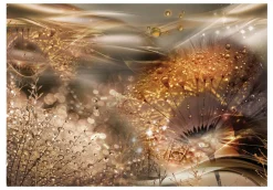 Selbstklebende Tapete 'Dandelions' World (Gold)'