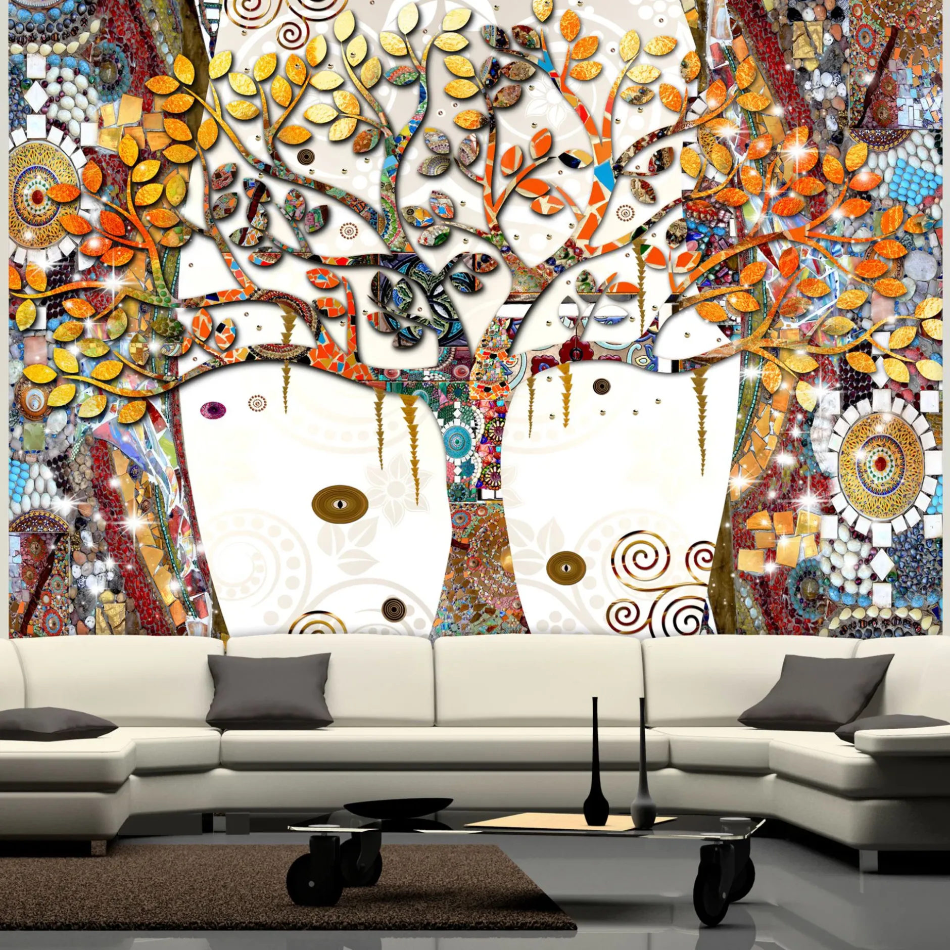 Selbstklebende Tapete 'Decorated Tree'