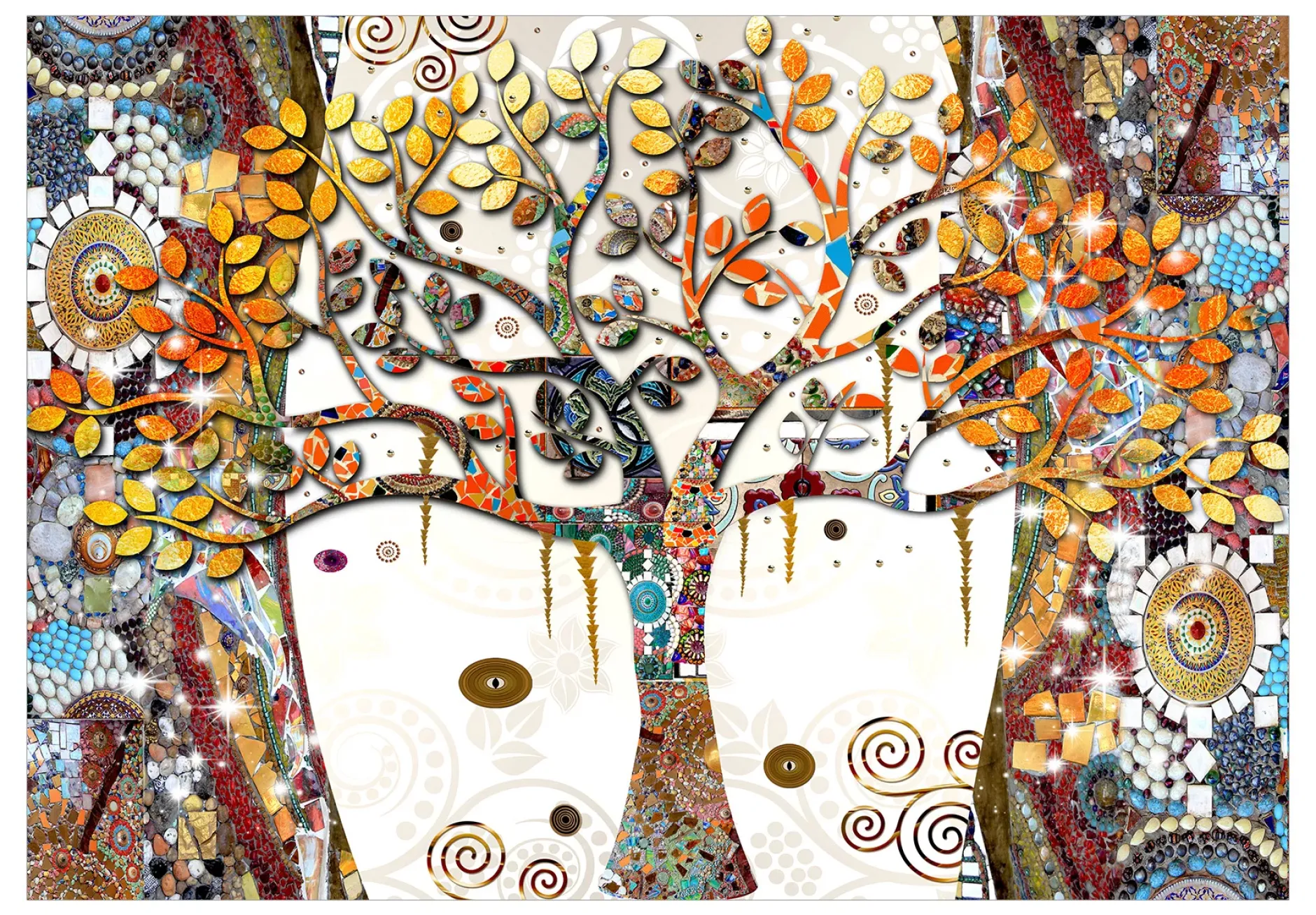 Selbstklebende Tapete 'Decorated Tree'