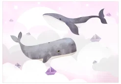 Selbstklebende Tapete 'Dream Of Whales - Second Variant'