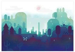 Selbstklebende Tapete 'Fairy - Tale Landscape'