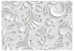 Selbstklebende Tapete 'Flowers with Crystals'