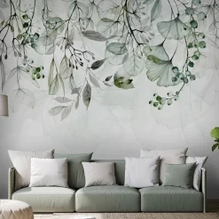 Selbstklebende Tapete 'Foggy Nature - Green'