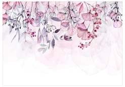 Selbstklebende Tapete 'Foggy Nature - Pink'