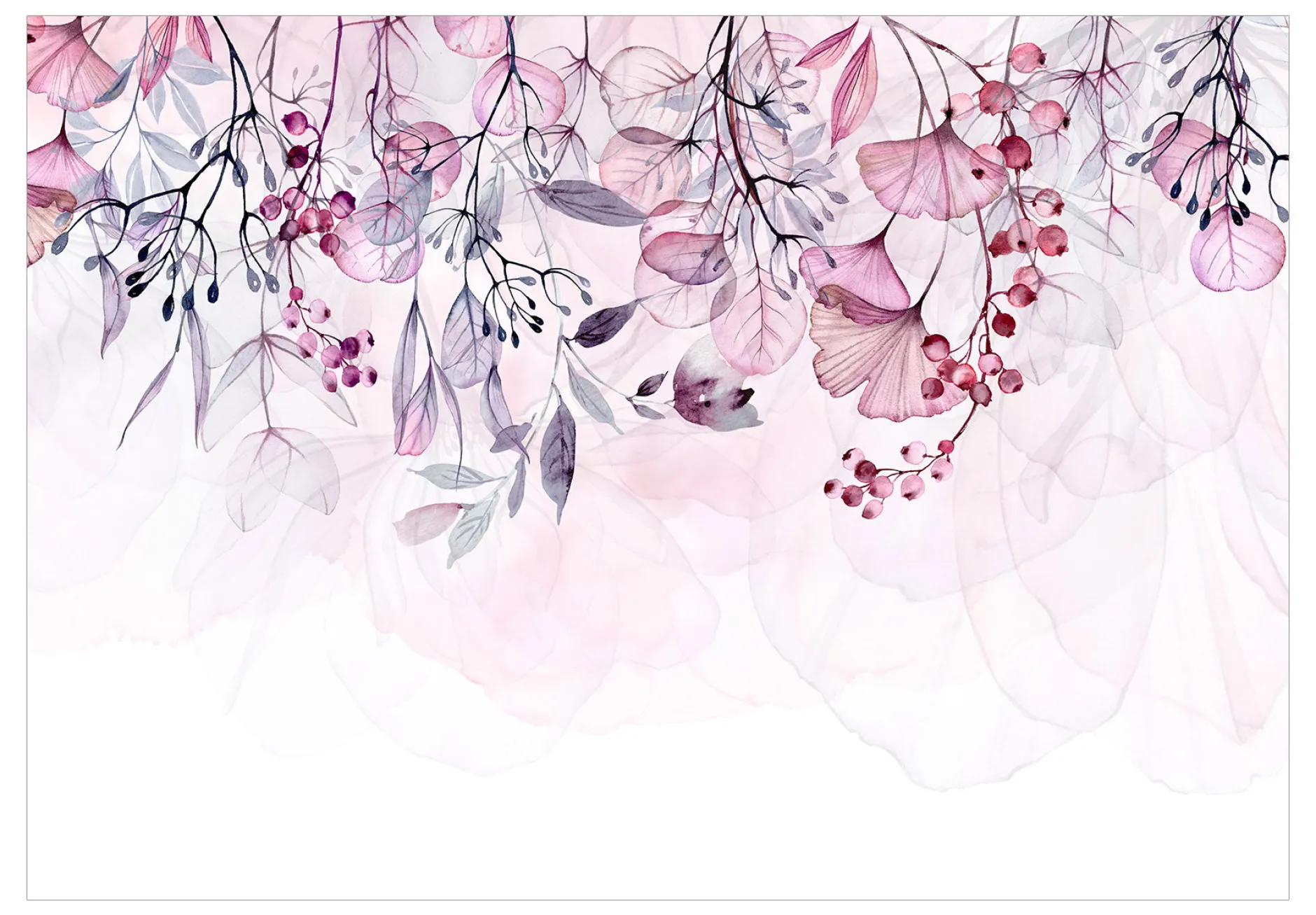 Selbstklebende Tapete 'Foggy Nature - Pink'