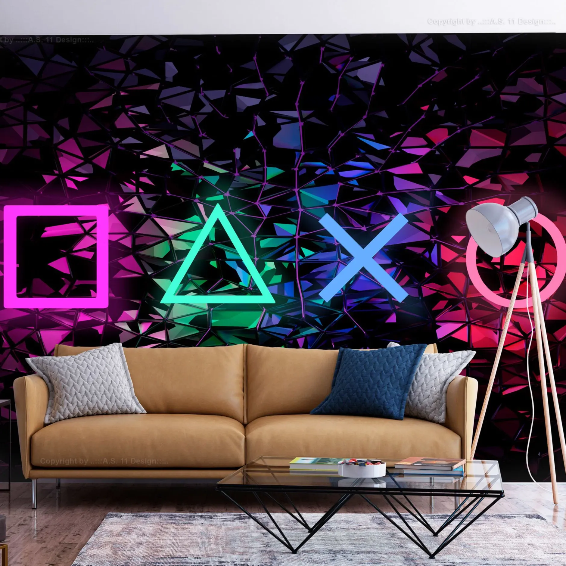 Selbstklebende Tapete 'Fun Symbols'