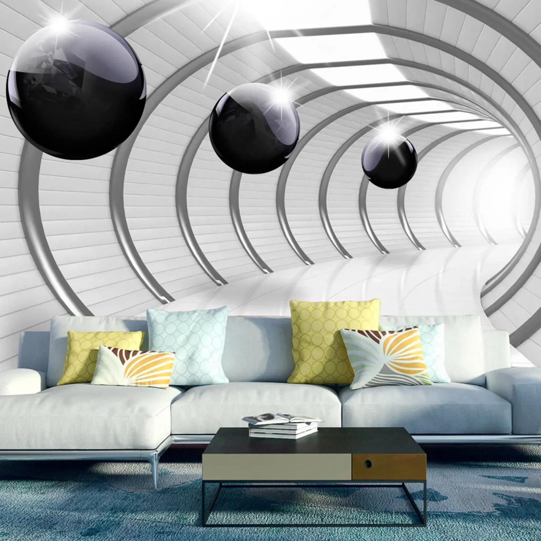 Selbstklebende Tapete 'Futuristic Tunnel II'