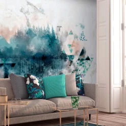Selbstklebende Tapete 'Geometric Landscape'