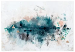 Selbstklebende Tapete 'Geometric Landscape'