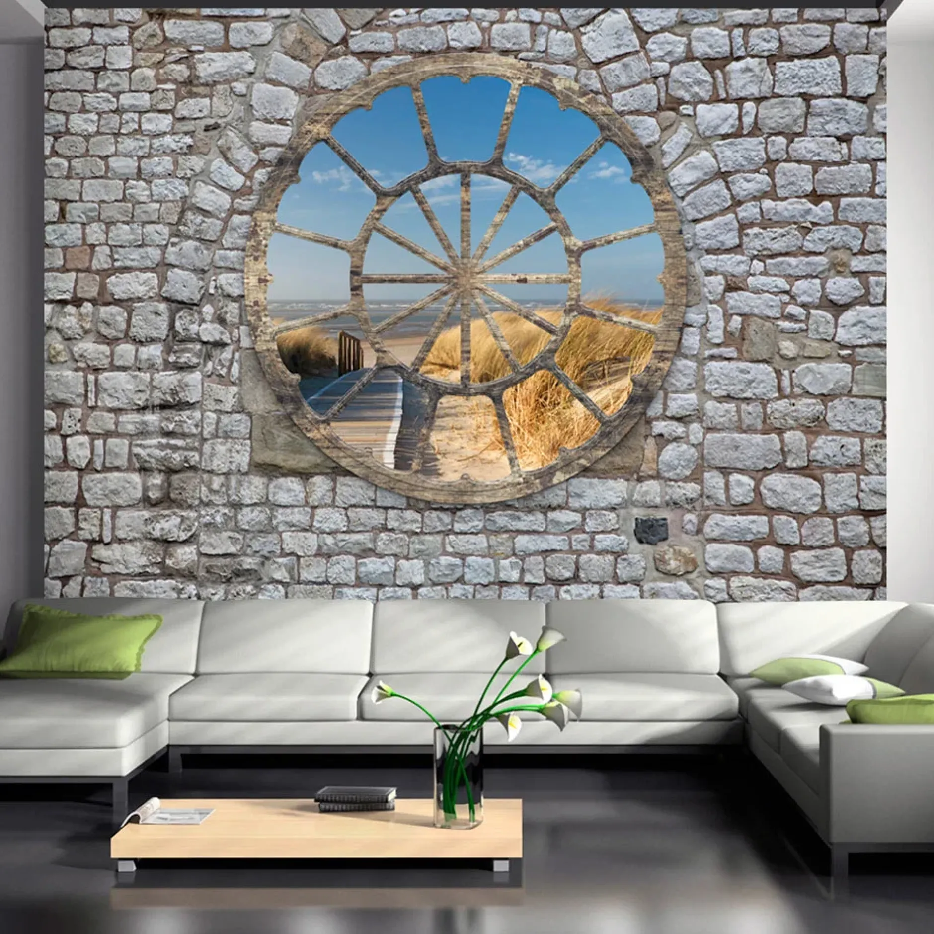 Selbstklebende Tapete 'Glimpse of the Sea'