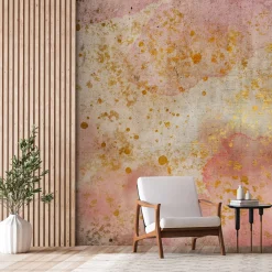 Selbstklebende Tapete 'Golden Bubbles'