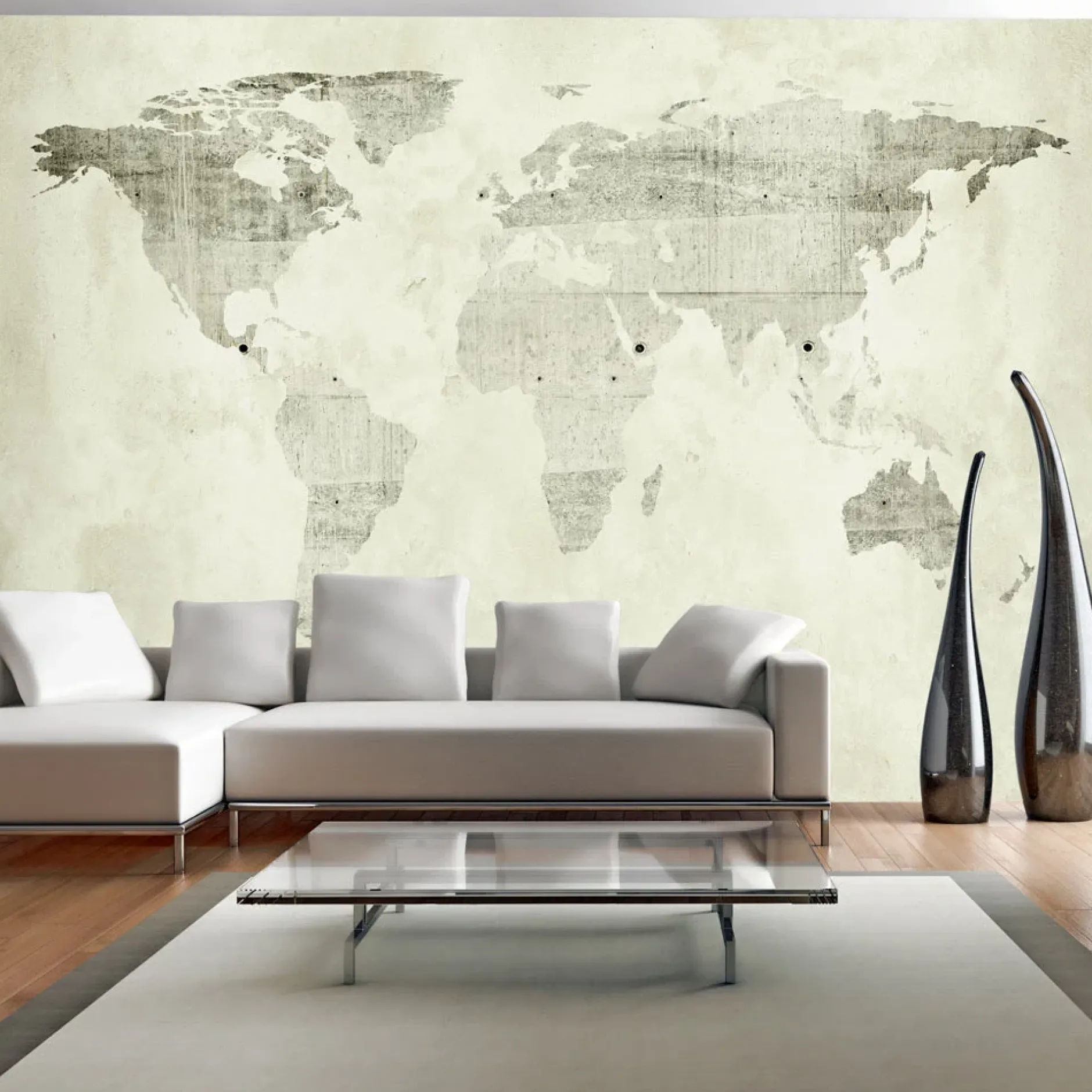 Selbstklebende Tapete 'Green continents'