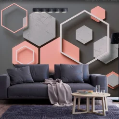 Selbstklebende Tapete 'Hexagon Plan'