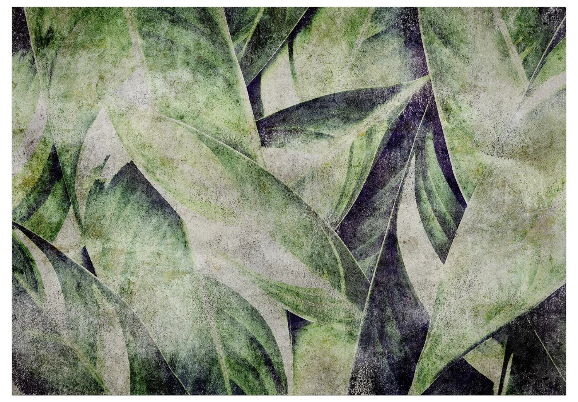 Selbstklebende Tapete 'Industrial Leaves'