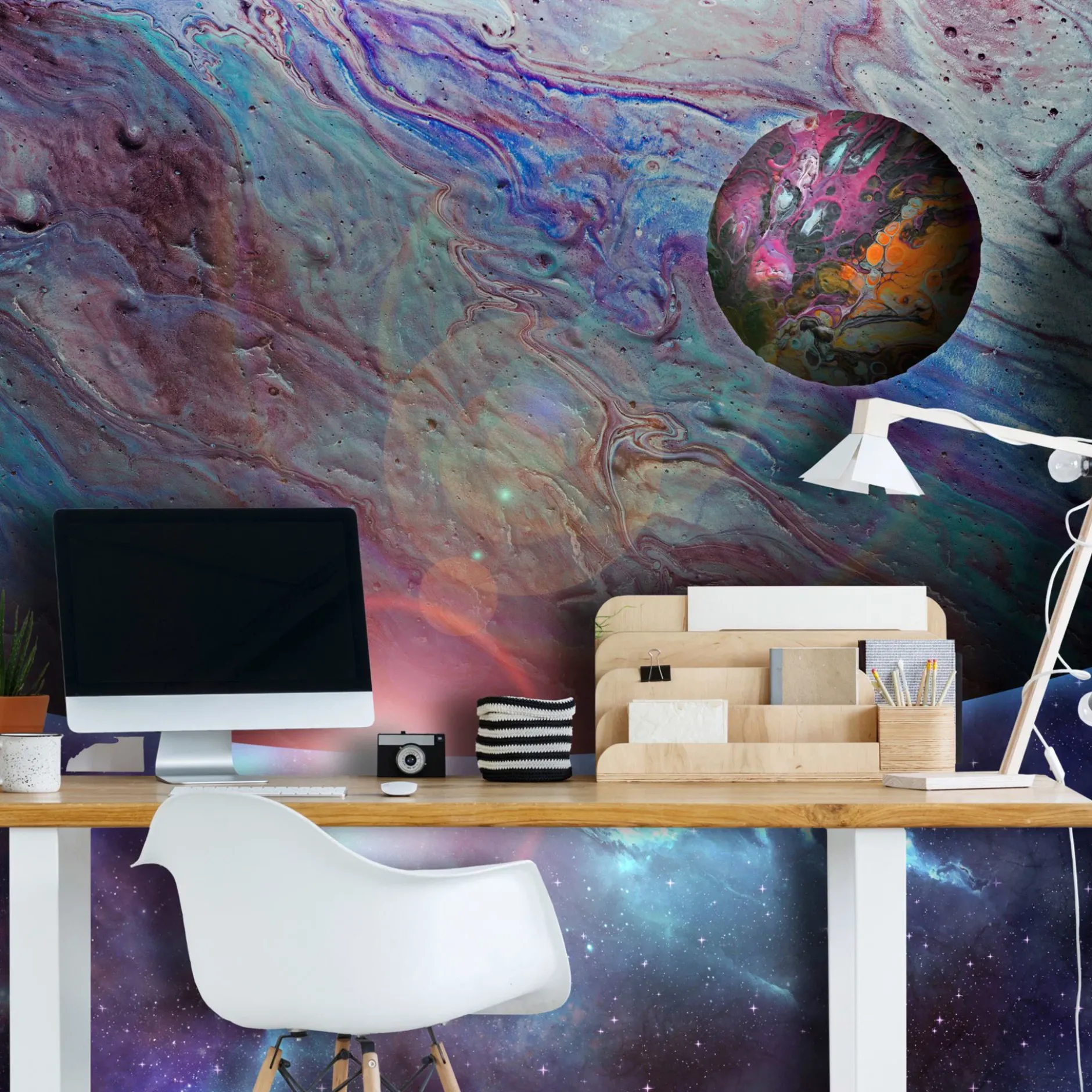 Selbstklebende Tapete 'In Orbit'