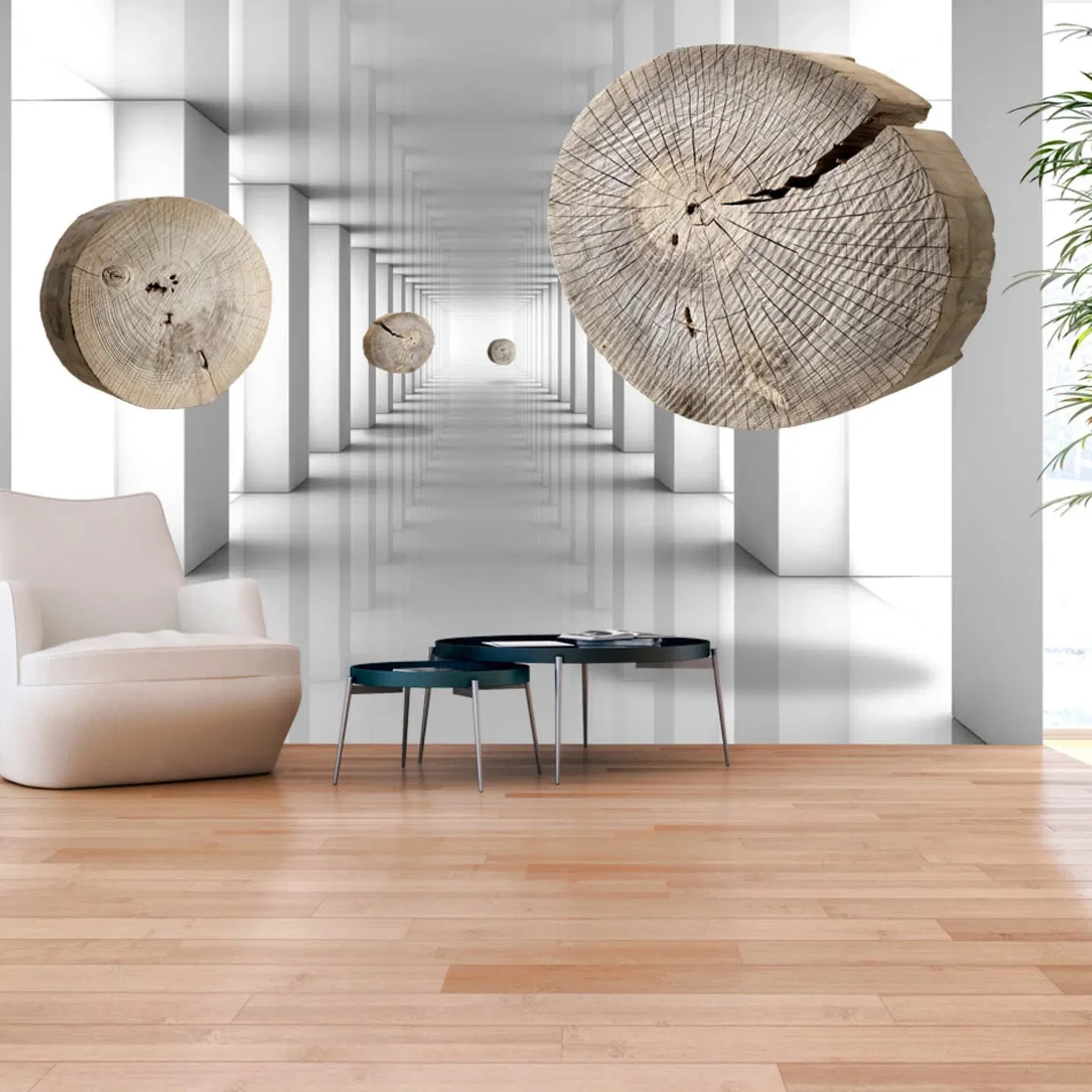 Selbstklebende Tapete 'Inventive Corridor'