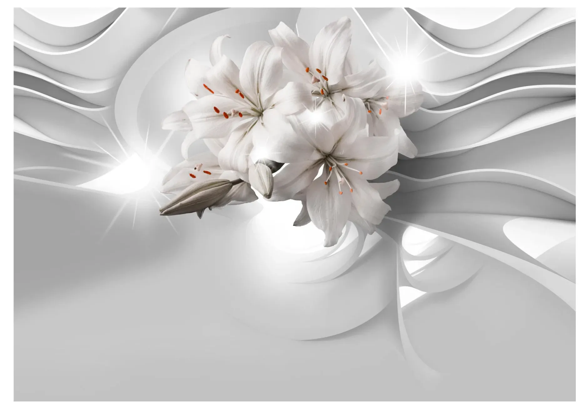 Selbstklebende Tapete 'Lilies in the Tunnel'