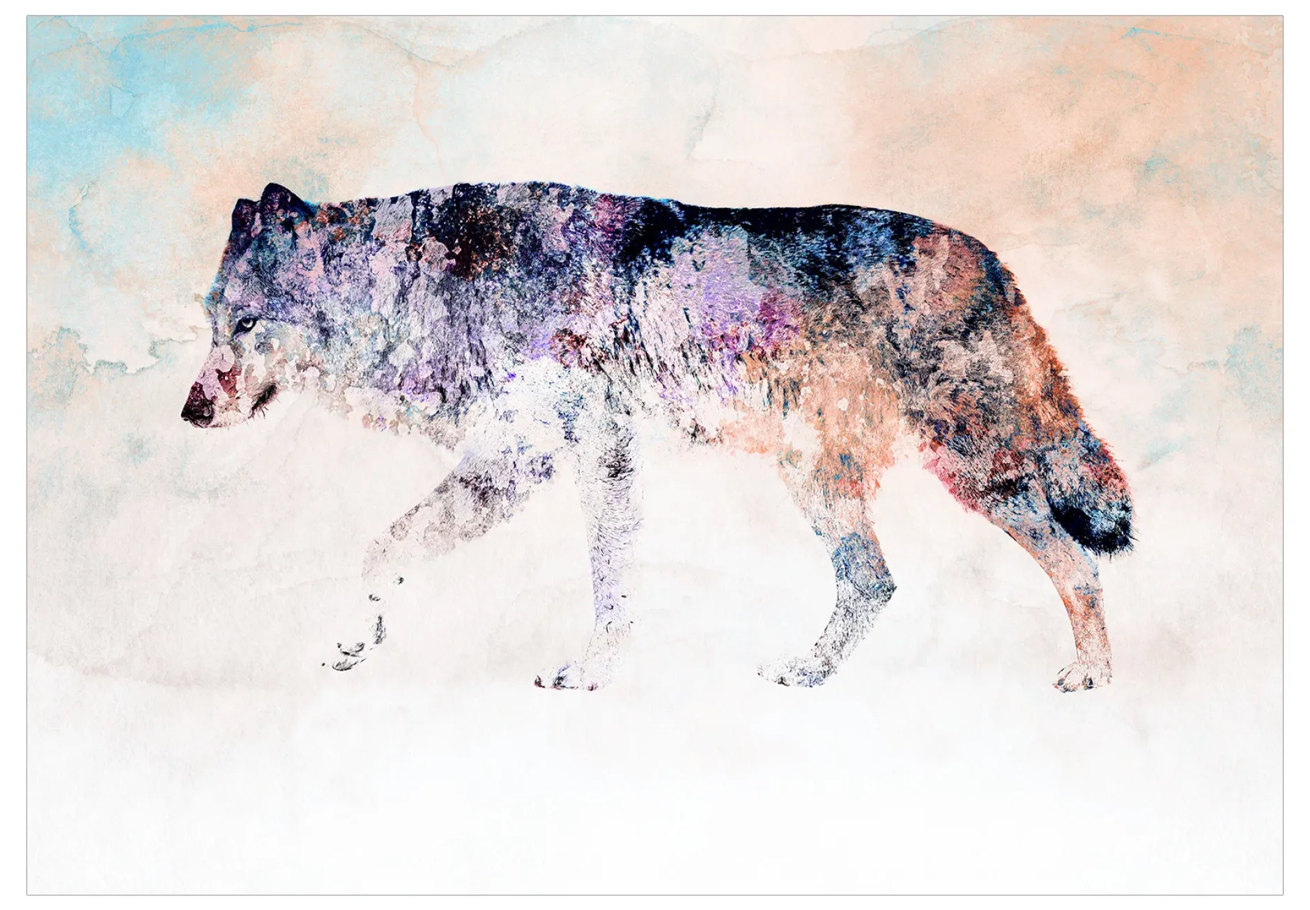 Selbstklebende Tapete 'Lonely Wolf'
