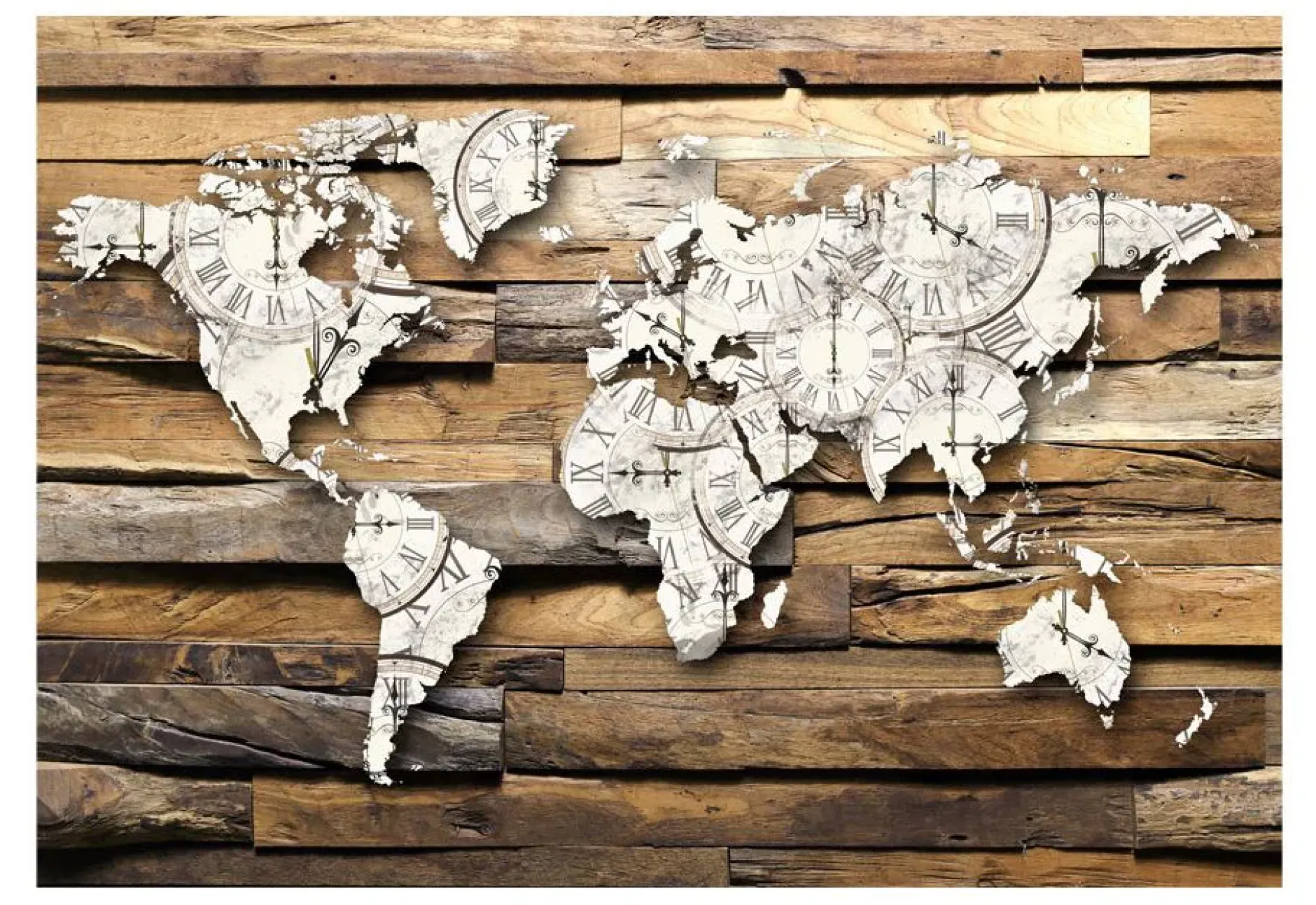 Selbstklebende Tapete 'Map of Time'