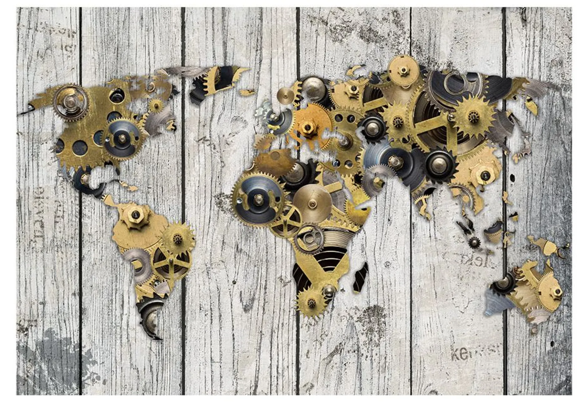 Selbstklebende Tapete 'Mechanical World'