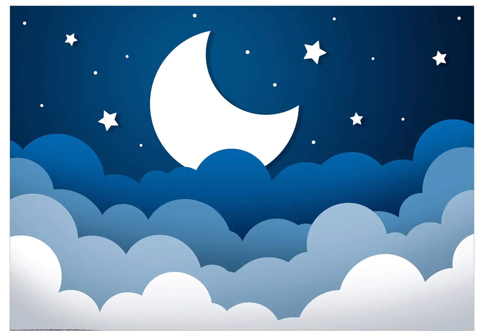 Selbstklebende Tapete 'Moon Dream - First Variant'