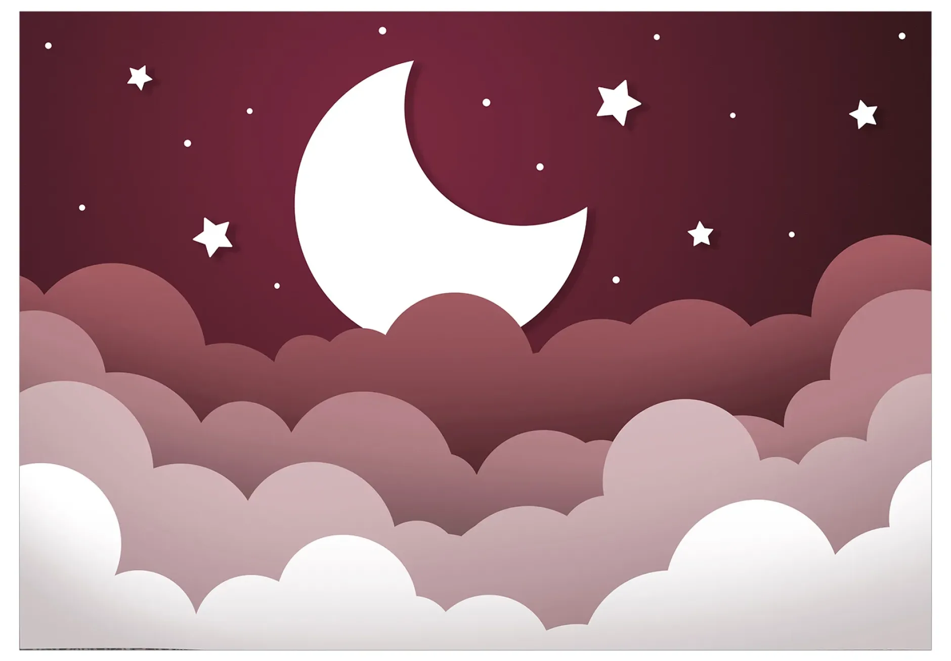 Selbstklebende Tapete 'Moon Dream - Second Variant'